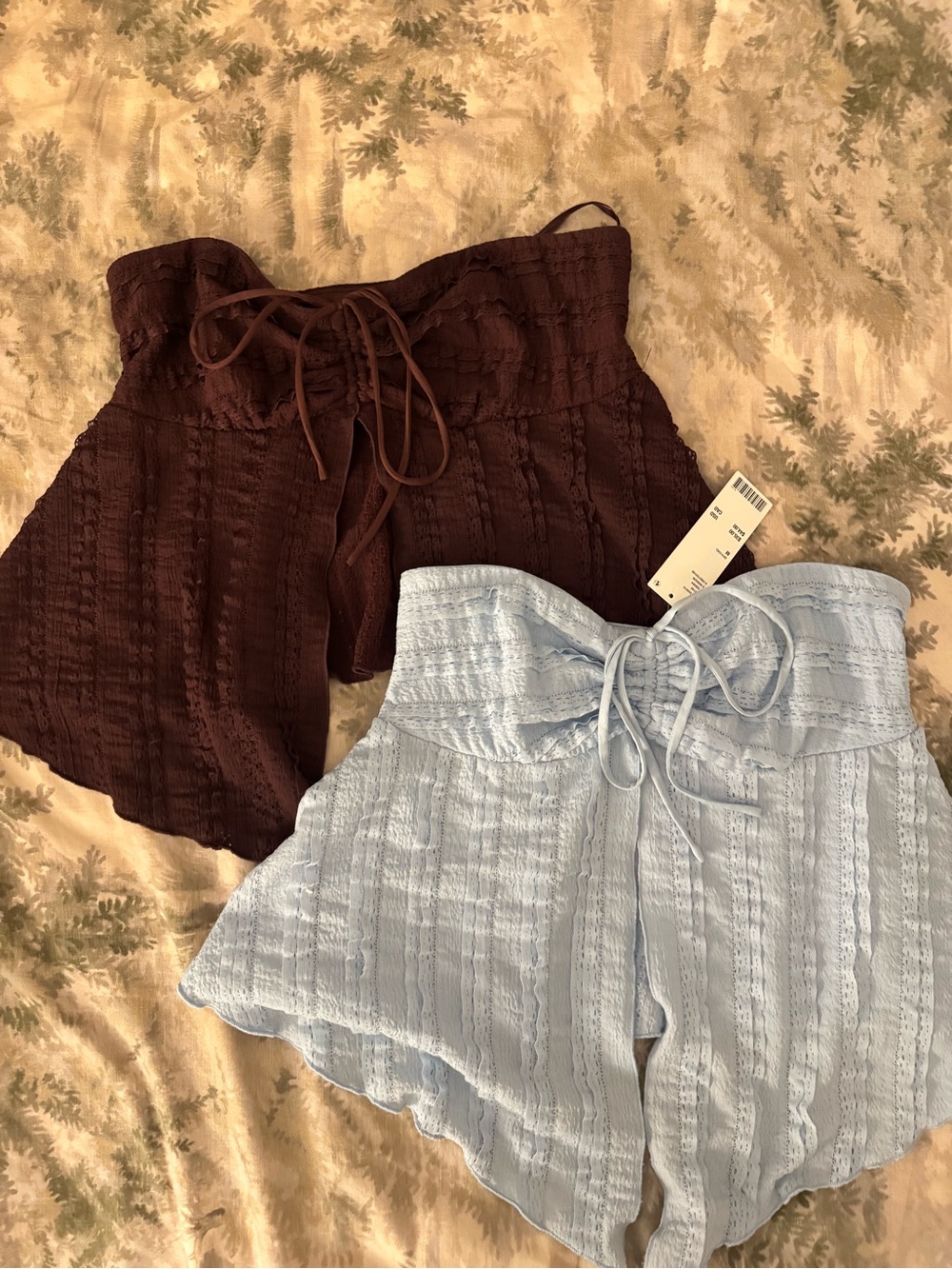 Urban Outfitters (2 tops) Plum and Blue strapless tops